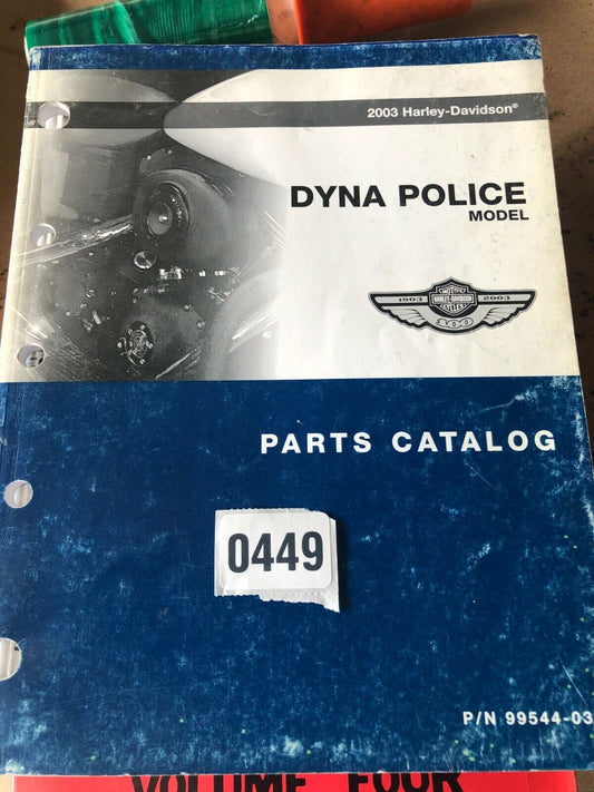 HARLEY-DAVIDSON POLICE DYNA Model FXDP 2003 PARTS CATALOG P/N 99544-03 USED