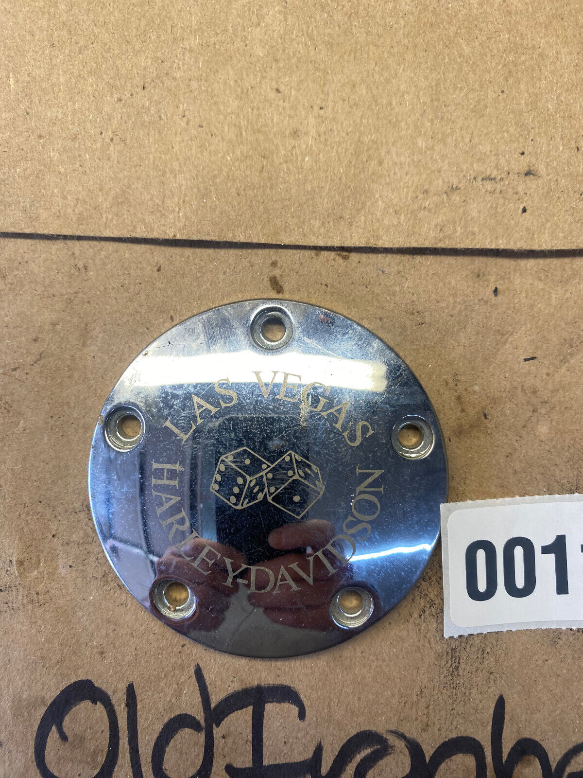 Chrome Harley Davidson Ignition Points Timing Cover - Las Vegas