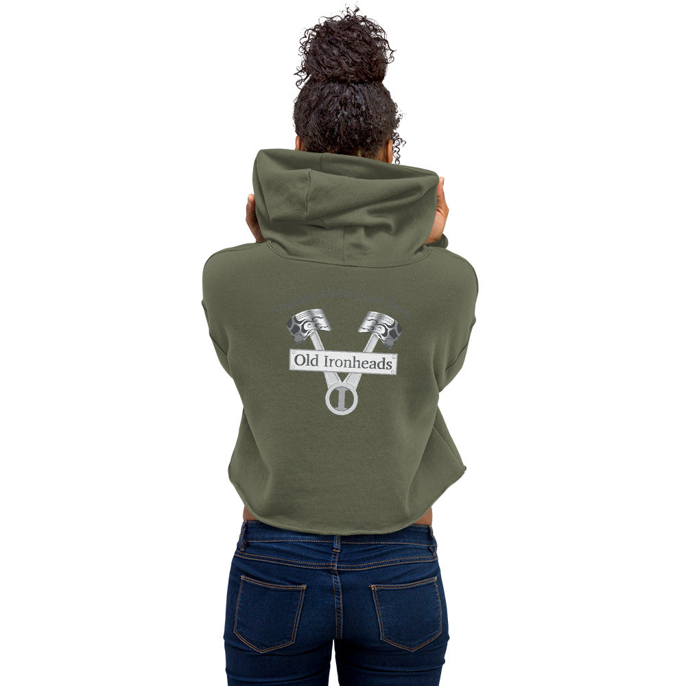 Womens Crop Hoodie Logo on Back