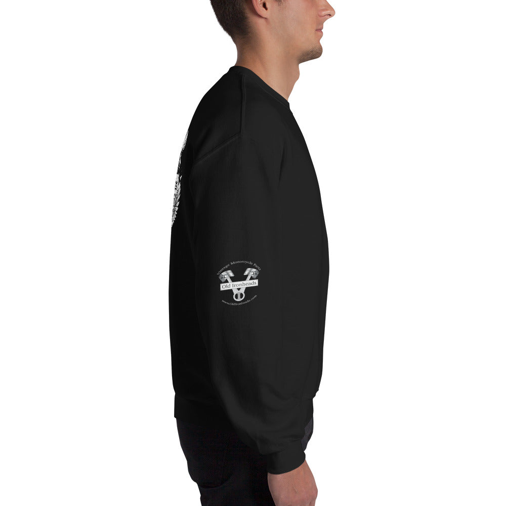 Unisex Sweatshirt Wing Logo on Back Logo on Right Sleeve