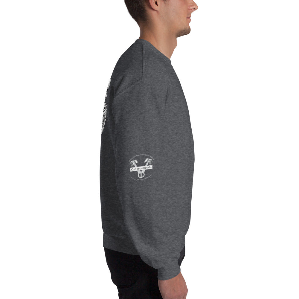 Unisex Sweatshirt Wing Logo on Back Logo on Right Sleeve