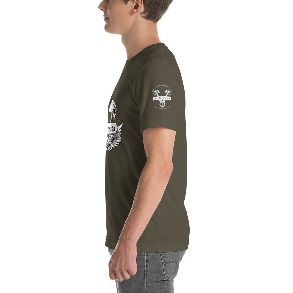 Premium Unisex T-Shirt Wing Logo on Front Logo on Sleeve